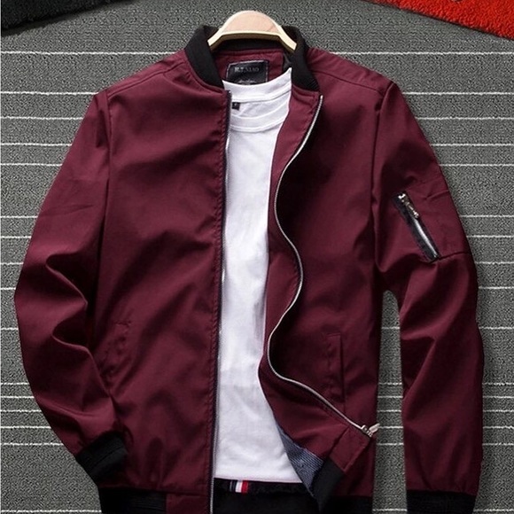 Spring New Men's Bomber Zipper Jacket Male Casual Streetwear Hip Hop Slim Fit - Picture 4 of 10